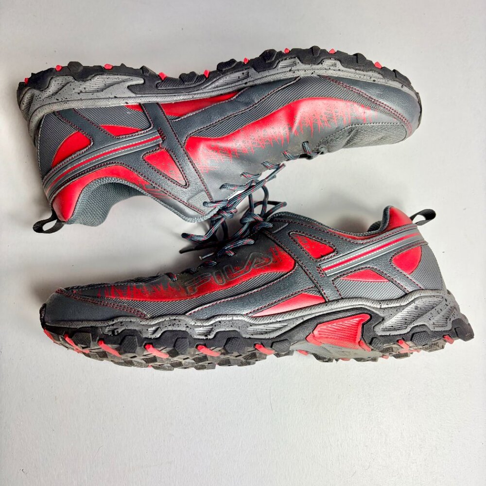 FILA All Terrain Men's Shoes Size 11.5 Grey/Red GUC